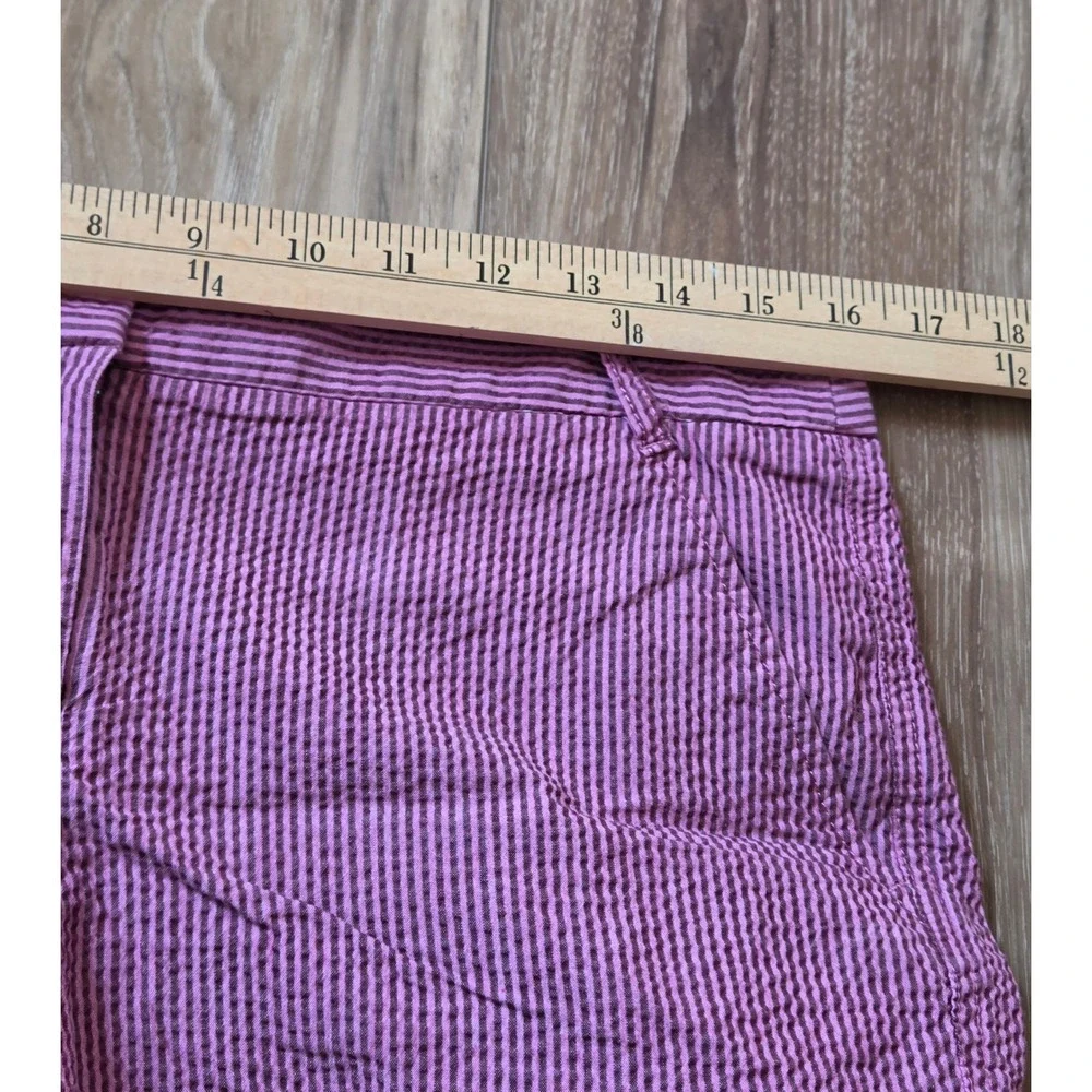 J.Crew Striped Chino Shorts Women's Size 8 Pink Brown